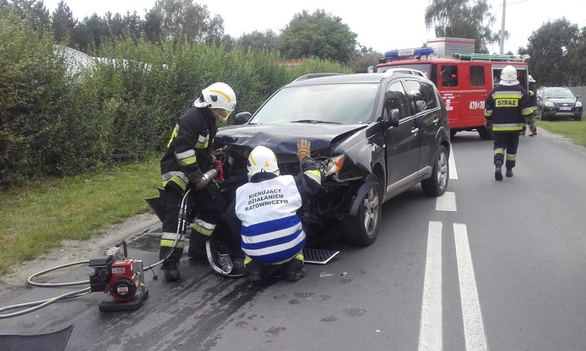 Zderzenie na ul. Sportowej w Praszce.