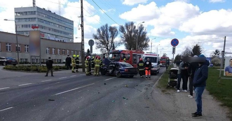 Wypadek w Praszce.