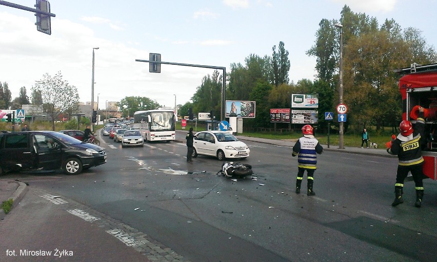 Wypadek w Krakowie na skrzyżowaniu ul. Malborskiej i...