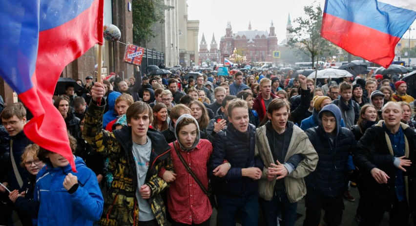 Rosja: Demonstracje przeciw Putinowi na ulicach wielu miast [ZDJĘCIA]