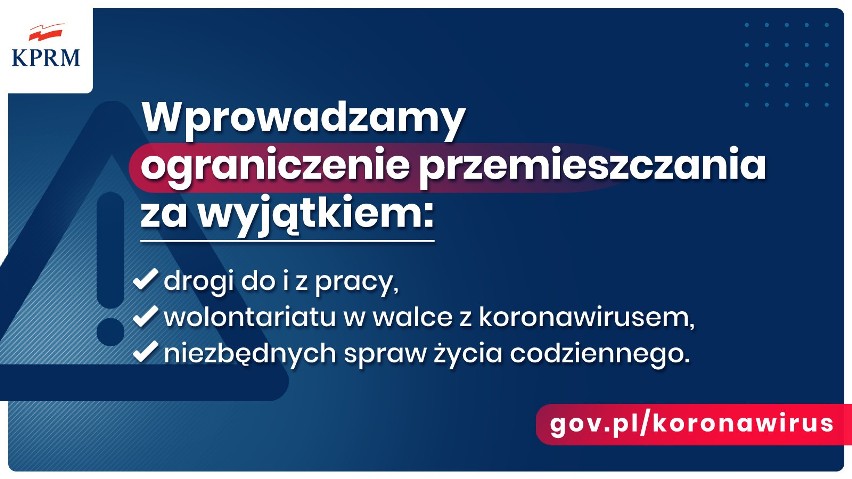 Zakaz wychodzenia z domu z powodu koronawirusa w Polsce. Premier ogłosił kolejne obostrzenia w związku z epidemią