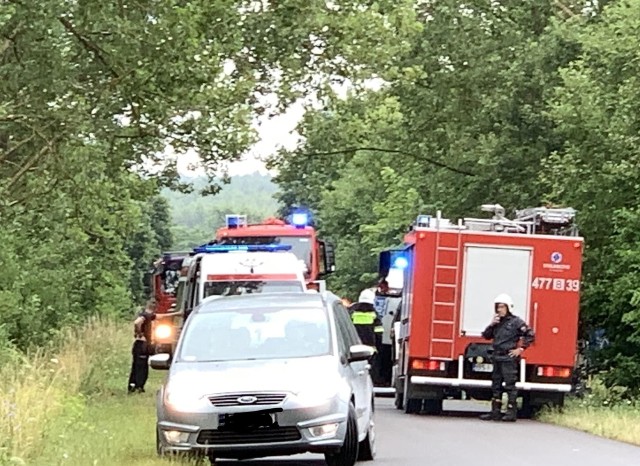 Siedmiu rannych policjantów trafiło do szpitala po wypadku w miejscowości Mętna w gminie Mielnik