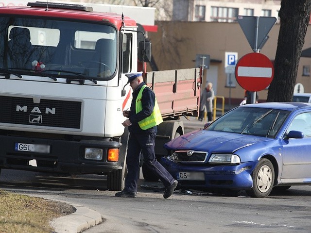 Wypadek na ul. Tuwima w Słupsku