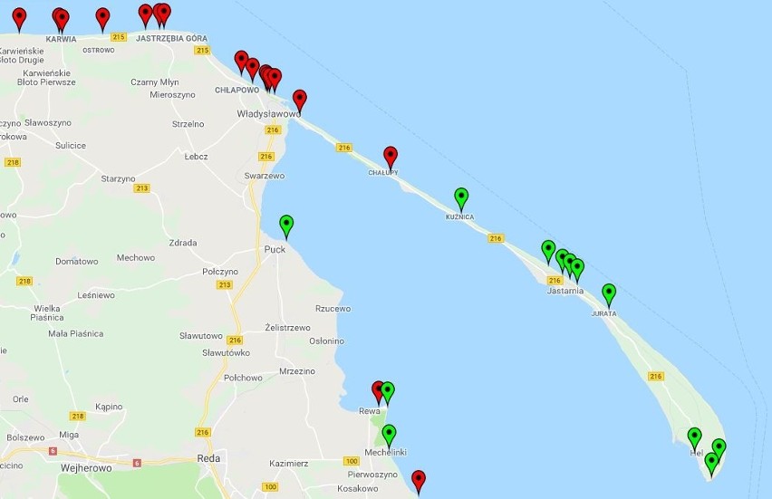 Sinice nad Bałtykiem 2018. Nowa lista kąpielisk z zakazem....