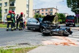 Wypadek w Gnieźnie: Motocyklista trafił do szpitala [ZDJĘCIA]