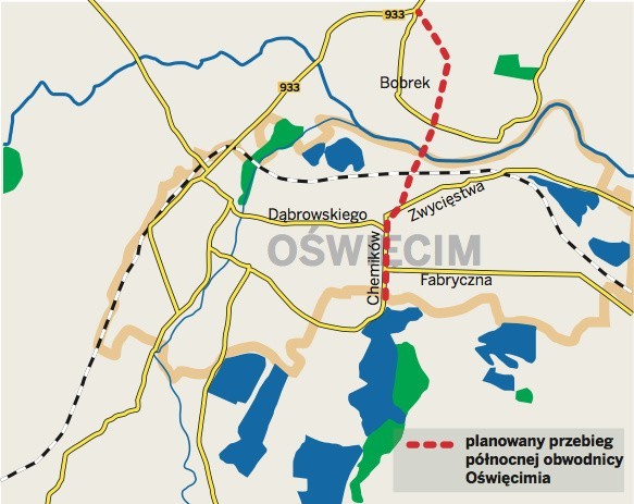 Przetarg na budowę północno-wschodniej obwodnicy  Oświęcimia ma się odbyć za rok. Dzięki niej jadąc od strony Zatora  do Chrzanowa można będzie ominąć centrum.