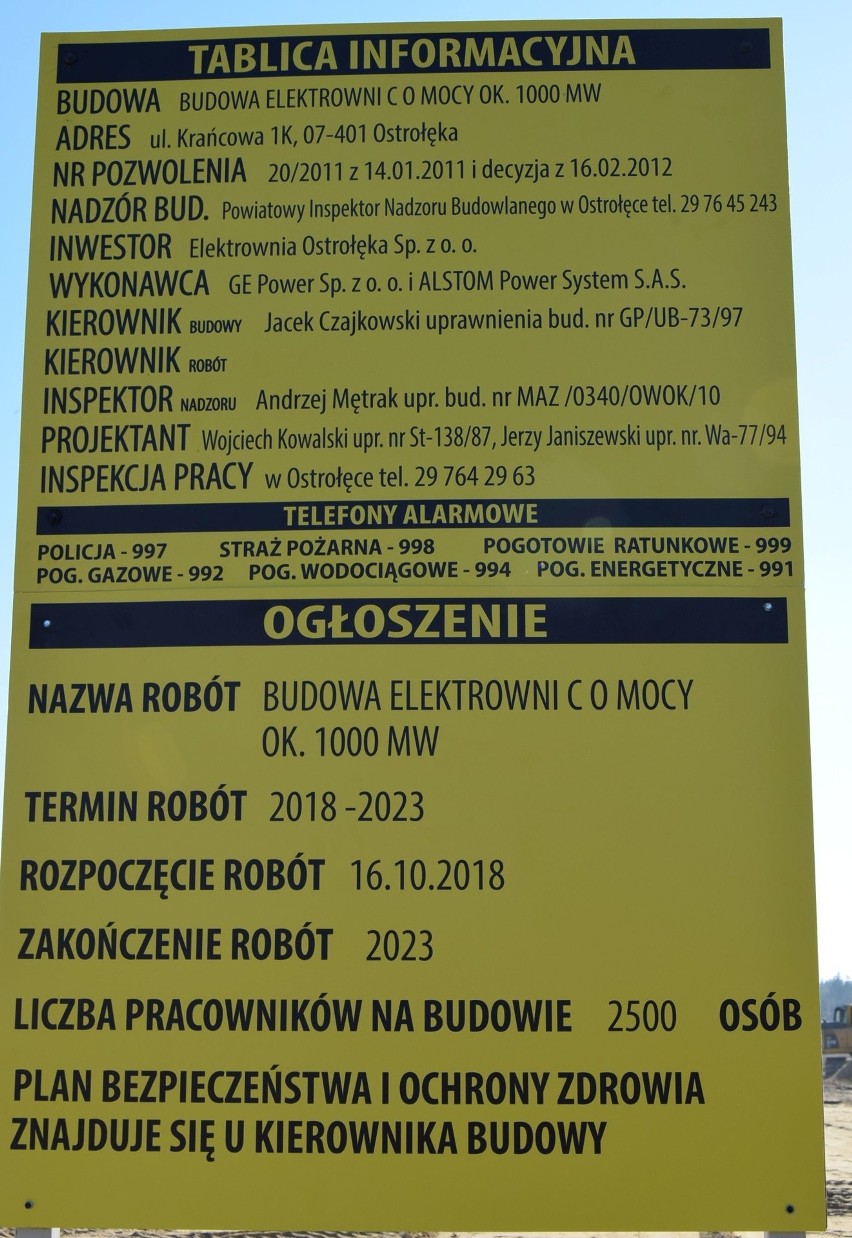 Budowa elektrowni w Ostrołęce rozpoczęta. Wbito pierwsze łopaty [ZDJĘCIA, WIDEO]