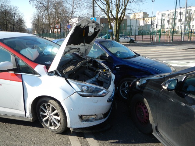 Po kolizji na bydgoskich Bartodziejach były utrudnienia w ruchu