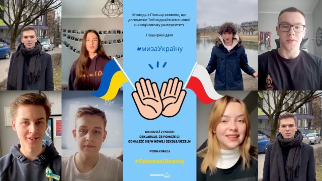 Wideo uczestników olimpiady „Zwolnieni z teorii” ma na celu ukazanie wsparcia, które polscy nastolatkowie przesyłają młodym Ukrainkom i Ukraińcom.
