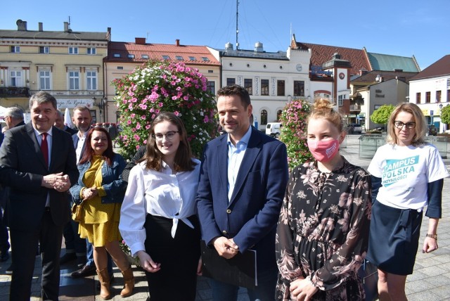 Prezydent Warszawy Rafał Trzaskowski przyjechał do Oświęcimia jako lider Ruchu Wspólna Polska