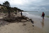 Plaża Wschodnia w Rowach zniszczona przez sztorm. Czy będzie odbudowa? 
