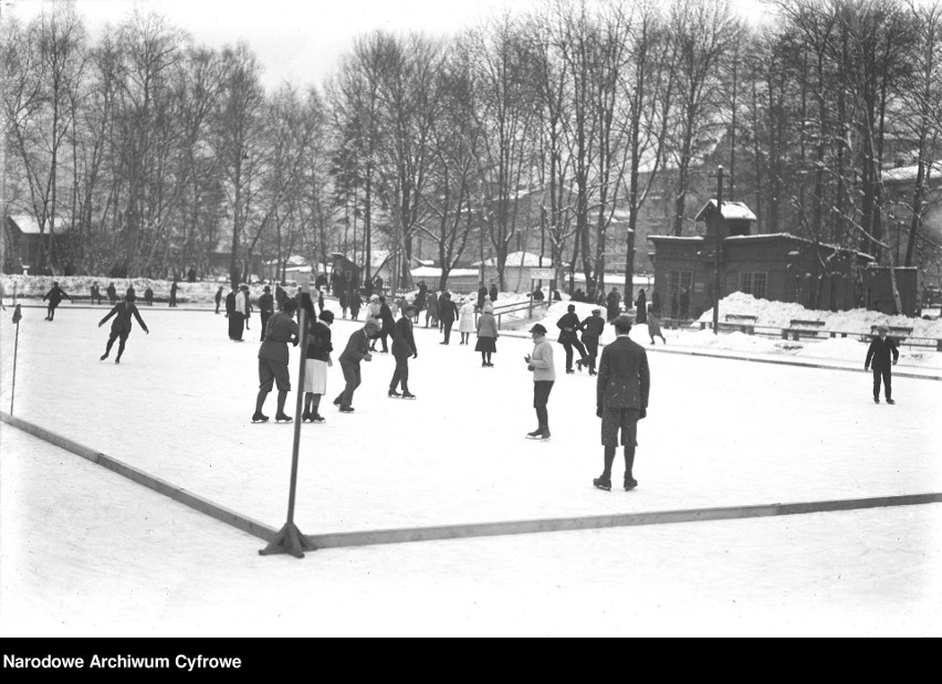 Lodowisko w Parku Krakowskim, 1927 rok