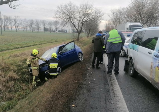 Wypadek w Kobierzycach 21.12.2020