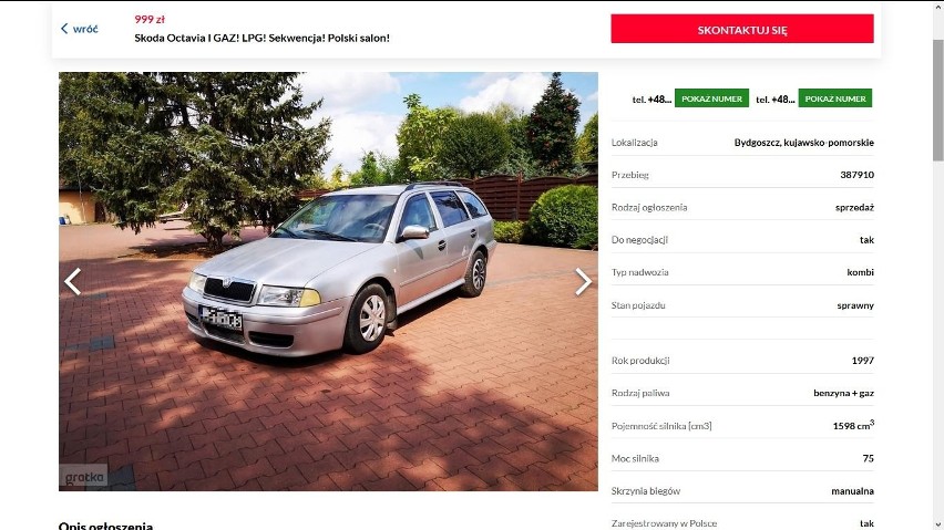 Auto z 1997 roku, w gazie do kupienia w Bydgoszczy....