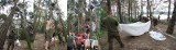 Spadochroniarz zawisł na drzewach nad zalewem w Cedzynie (zdjęcia)