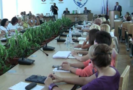 Prezydent Koszalina na spotkaniu z przedstawicielami szkół.