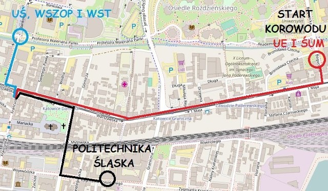 Juwenalia w Katowicach TRASA KOROWODU