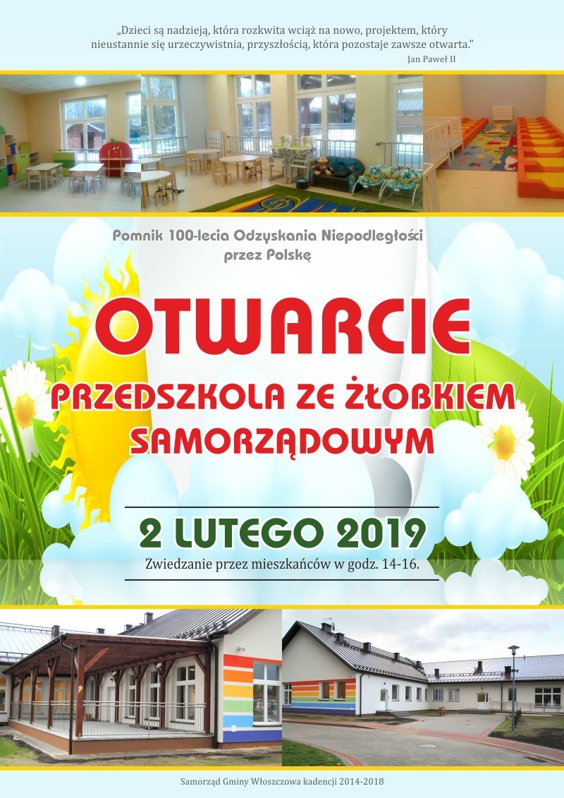 Otwarcie nowego przedszkola ze żłobkiem we Włoszczowie – w sobotę, 2 lutego. Będzie można zwiedzić obiekt (ZDJĘCIA)