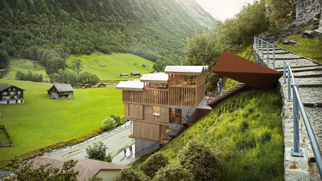 Dom Szwajcarski od BXB Studio w Unterschächen. Przejdź do kolejnych zdjęć, używając strzałek lub gestów.