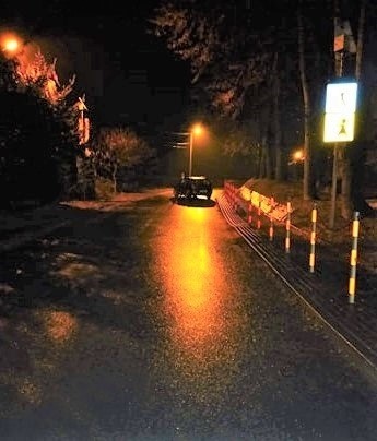 Oblodzone drogi w gminie Skała
