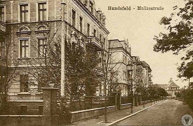 ulica Mulicka (Mulitzestrasse) w 1918 roku