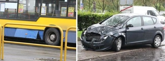 Wypadek na skrzyżowaniu ulic Garncarskiej i Henryka Pobożnego.
