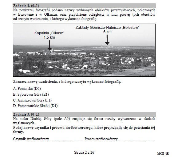 Matura 2015 geografia poziom rozszerzony - arkusz CKE - mapa...