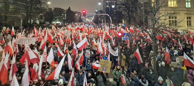 "Protest Wolnych Polaków" w Warszawie