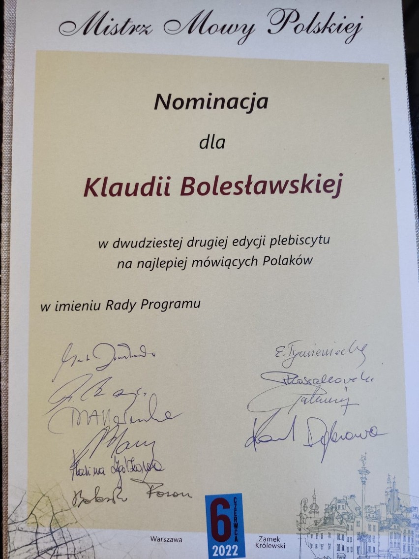 Lublińczanka nominowana do tytułu Mistrz Mowy Polskiej 2022!...