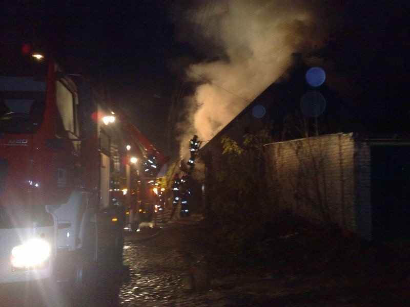 Pożar domu przy ul. Czystej