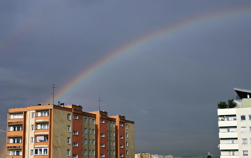 Kraków. Podwójna tęcza nad Prądnikiem Czerwonym [ZDJĘCIA]