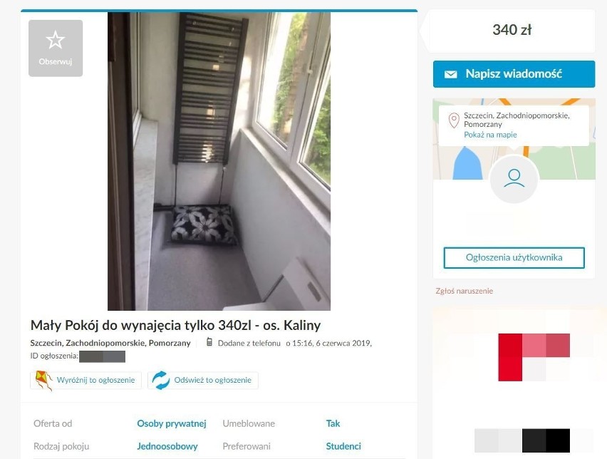 Mieszkanie na balkonie. Nietypowe ogłoszenie na serwisie OLX. Doskonałe dla osoby, która spędza większość czasu poza domem