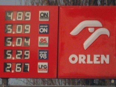Ceny paliw na stacji Orlen w Oleśnie.