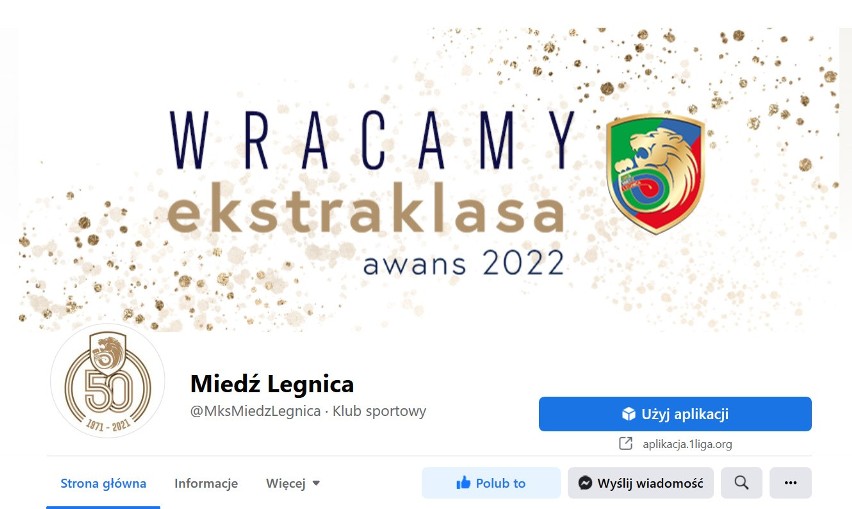 18. miejsce: Miedź Legnica - 21.672 osoby lubią na...