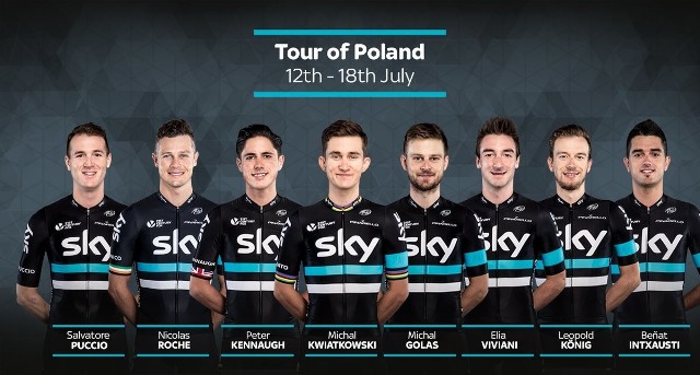 Skład grupy Sky na Tour de Pologne 2016.