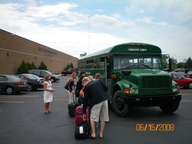 Nasz przyjazd i typowy amerykański szkolny autobus