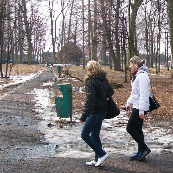 Każdego dnia przez park przechodzą między innymi uczniowie Zespołu Szkół numer 1 imienia Jana Pawła II w Przysusze. Uczniowie skarżą się na ptaki.