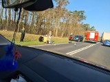 Wypadek z udziałem motocyklisty na drodze krajowej nr 29 między Słubicami, a Cybinką