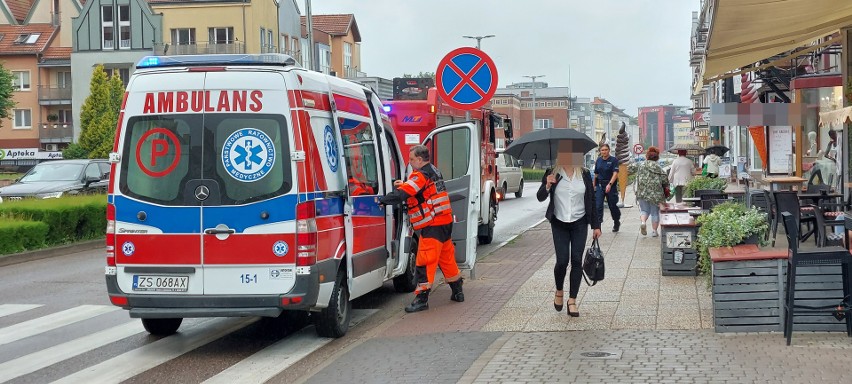 Akcja staży pożarnej i policji w centrum. Konieczne było...