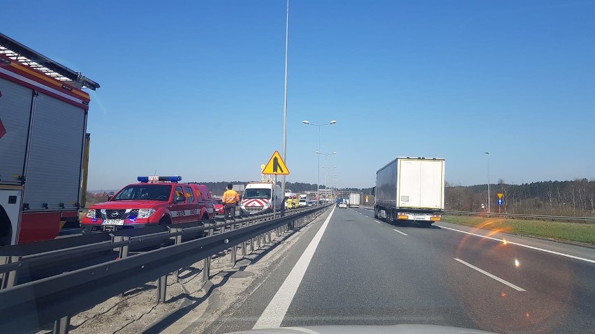 Wypadek na A4 spodował dziś duże korki na obwodnicy Krakowa