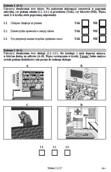 Sprawdzian 2015 szóstoklasisty. Język francuski [ARKUSZ,...