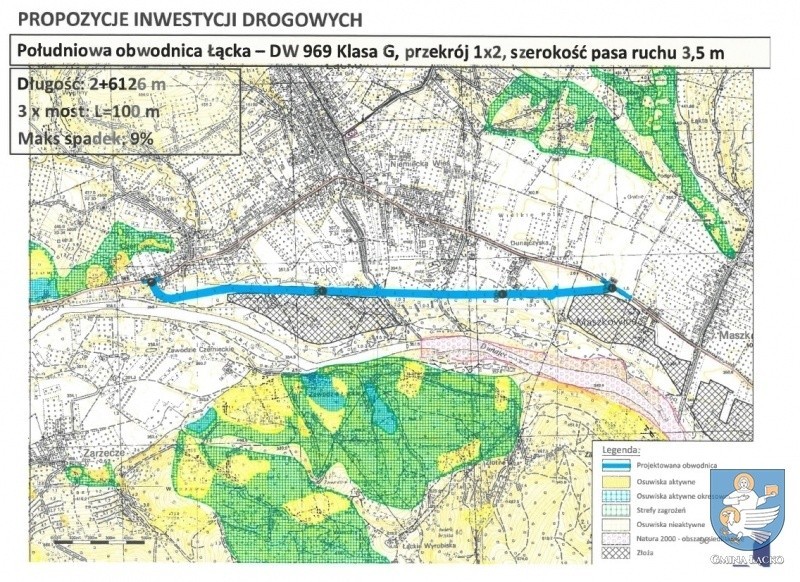 Przebieg planowanej obwodnicy DW 969