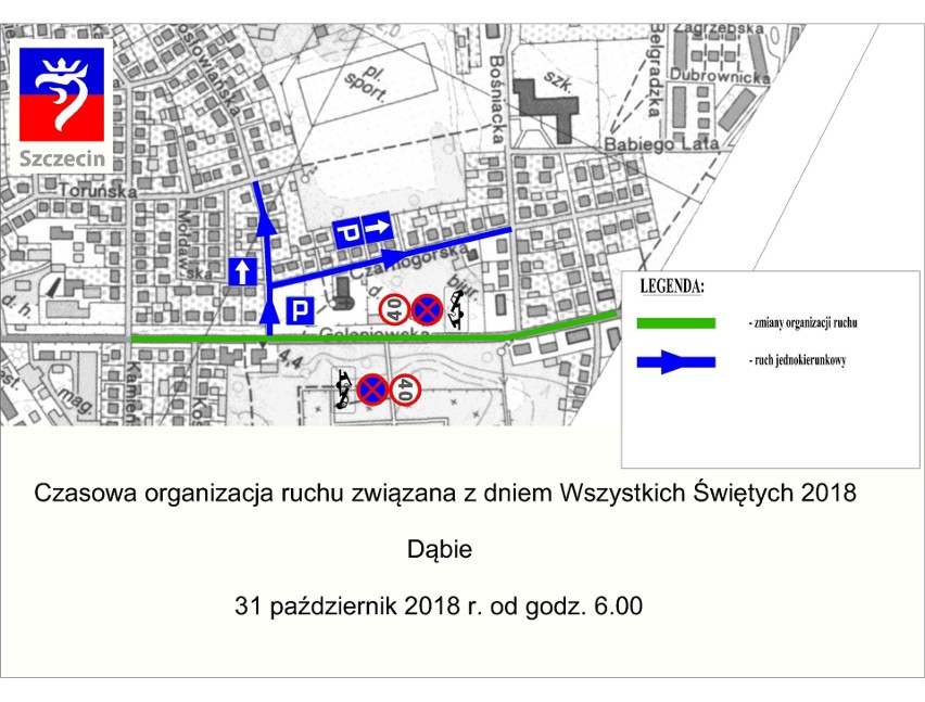 Zmiany w komunikacji na Wszystkich Świętych 2018 [MAPY] 