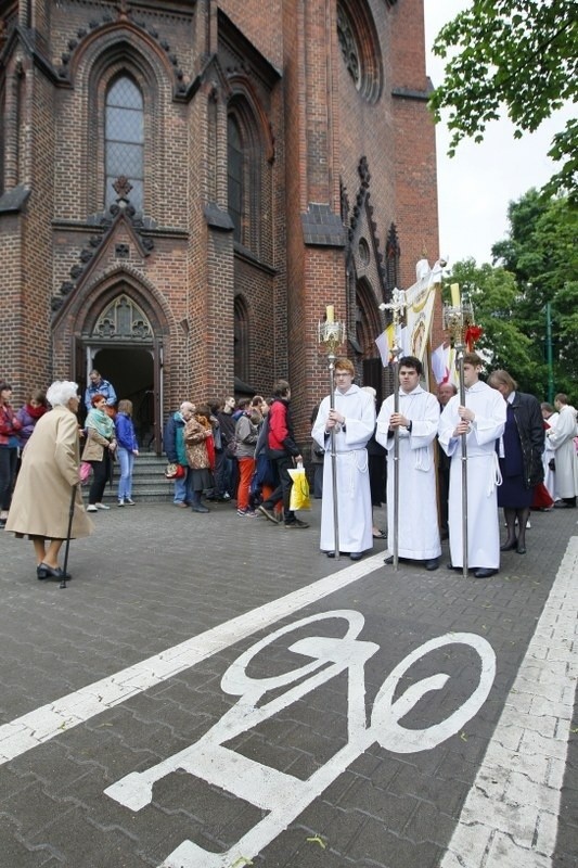 Procesja w centrum Poznania.