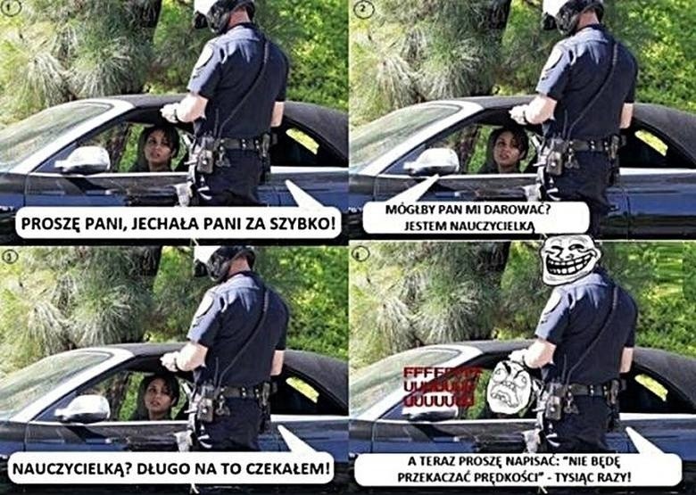 Memy o policjantach z drogówki