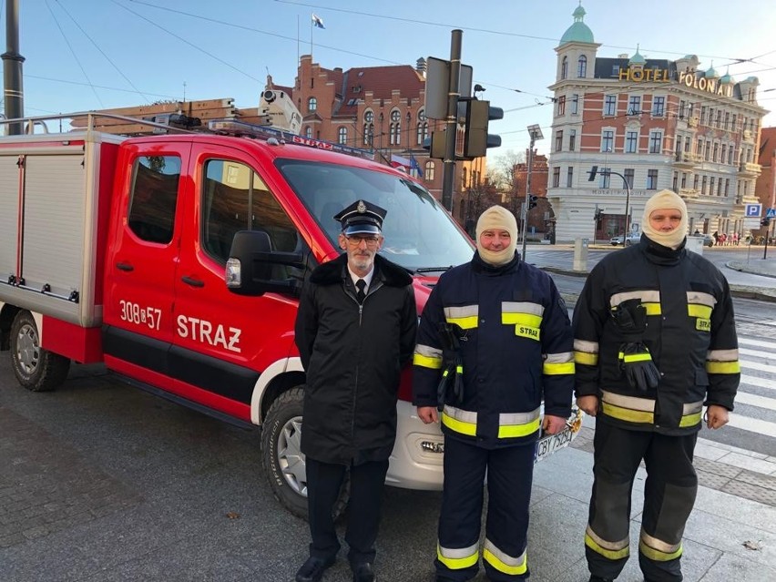 Nowy wóz strażacki typu lekkiego już służy druhom z Wudzyna....