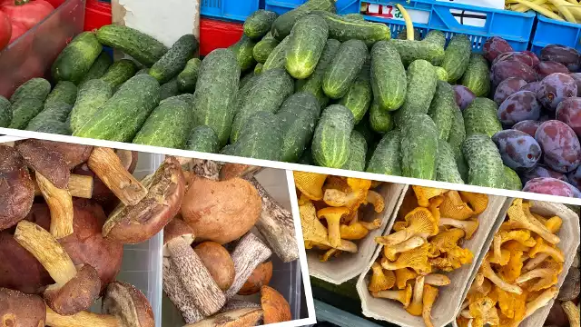 Coraz więcej grzybów oferują sprzedawcy na kieleckich bazarach. Wciąż dobrze sprzedają się ogórki. Na kolejnych slajdach sprawdź ceny warzyw i owoców z wtorku, 1 sierpnia >>>