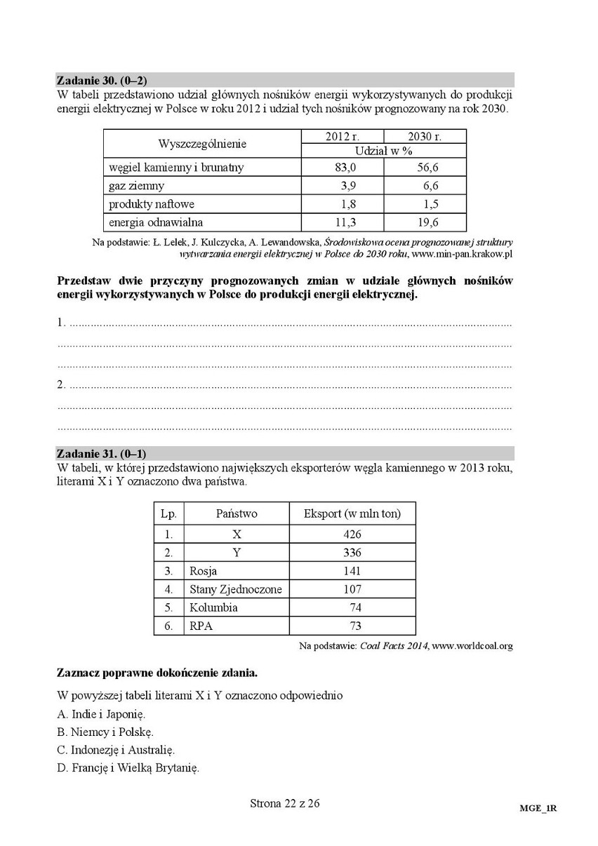 Matura 2016: GEOGRAFIA rozszerzona [ODPOWIEDZI, ARKUSZ CKE]