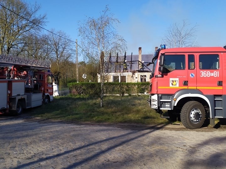 Pożar domu jednorodzinnego w Sarbii (gmina Krosno...