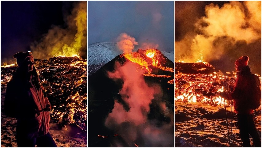 W dolinie Geldingadalur na Islandii, gdzie trwa erupcja...